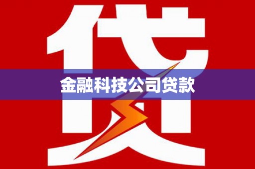 崇明金融科技公司贷款