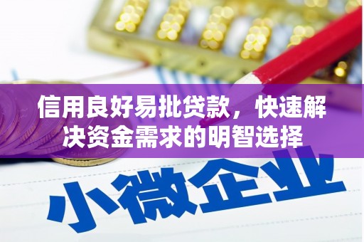 板桥信用良好易批贷款，快速解决资金需求的明智选择