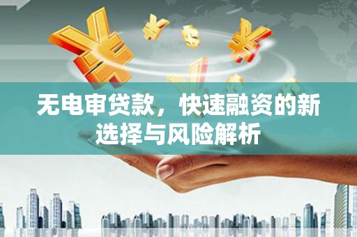 广德无电审贷款，快速融资的新选择与风险解析