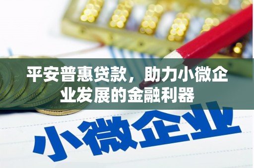 都江堰平安普惠贷款，助力小微企业发展的金融利器