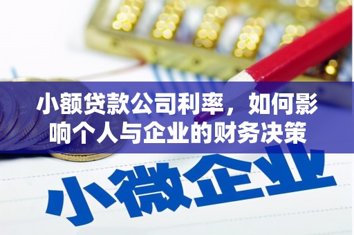 观音小额贷款公司利率，如何影响个人与企业的财务决策
