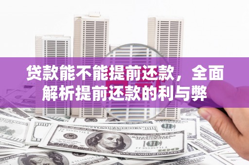 中西贷款能不能提前还款，全面解析提前还款的利与弊